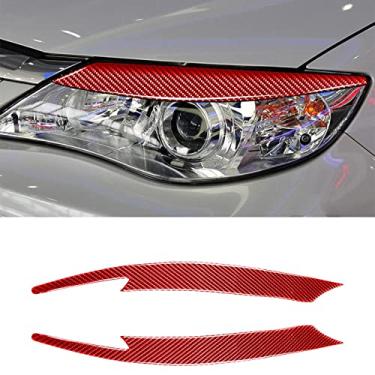 Imagem de JEZOE Decalque adesivo de guarnição para decoração de sobrancelha de lâmpada, para Subaru Impreza WRX 10ª geração 2008-2011 Acessórios exteriores de carro
