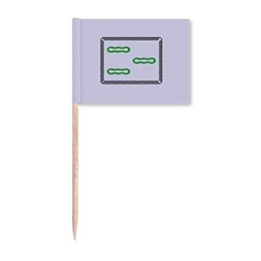 Imagem de Mahjong Bamboo Bar 3 azulejos, padrão de palito, bandeiras, marcador, decoração de festa