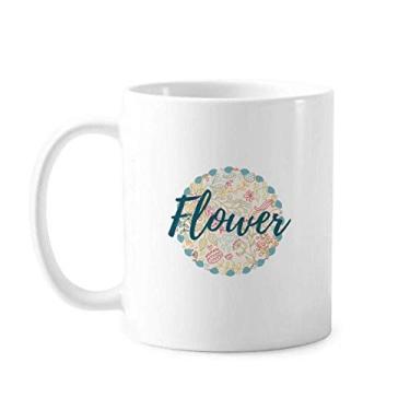 Imagem de Caneca de cerâmica com folhas de linha para pintura de plantas, cerâmica para café, xícara de porcelana