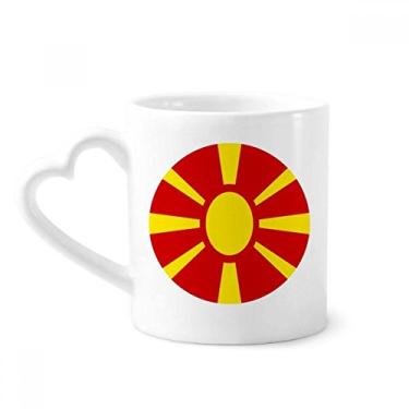 Imagem de Macedônia Europa National Emblem Caneca Café Cerâmica Copos Copo Coração Vidro