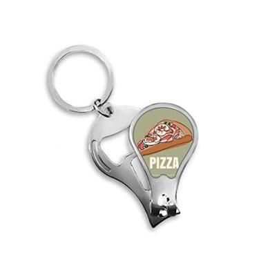 Imagem de Fatia de pizza Itália Sea Foods cortador de unhas abridor chaveiro tesoura