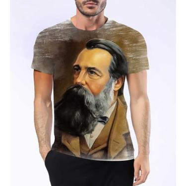 Imagem de Camisa Camiseta Friedrich Engels Revolução Socialismo Hd 1 - Estilo Kr