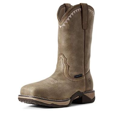 Imagem de Bota de trabalho feminina Ariat Anthem Deco Composite Toe, Marrom, 10 Wide