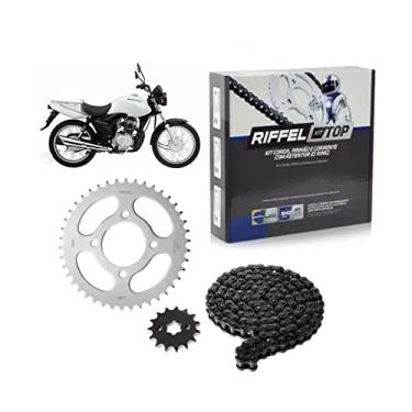 Imagem de Kit Cg 125 Fan (09) 43Z X 14Z Com Corrente Oring 428Ho X 116L , Top (1045) , Riffel