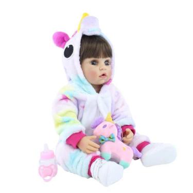 Bebê Reborn Menino Silicone Com Unicórnio New Happy - Bonecas - Magazine  Luiza