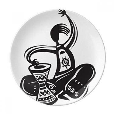 Imagem de Pandeiro Celebre o México Prato Mexicano Decorativo de Porcelana Salver Prato de Jantar