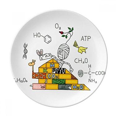 Imagem de Prato de pirâmide de química Egito Múmia Horus Prato decorativo de porcelana Salver Prato de jantar
