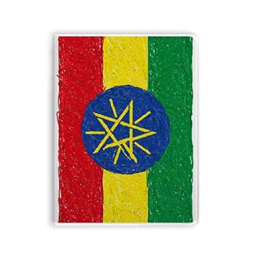 Imagem de Caderno de desenho de giz de cera com bandeira da Etiópia com capa macia Diário