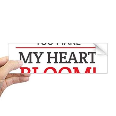 Imagem de DIYthinker Adesivo retangular You Make My Heart Bloom Valentine para janela de notebook