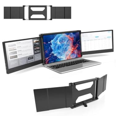 Imagem de BQAA Extensor de tela de laptop P2, monitor triplo portátil para laptop de 12 polegadas, extensor tipo-C/HDMI para Windows, Mac 13-16'' Laptop