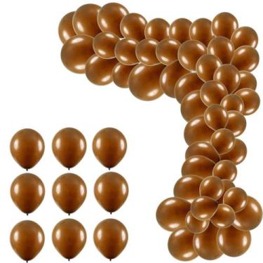 Imagem de Balão Bexiga 9 Polegadas Pacote Com 50, Balão Liso Para Decoração De F