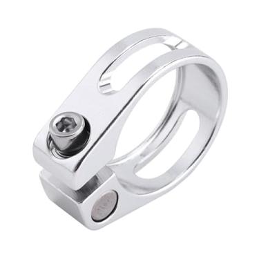 Imagem de YIJU Bicicleta Post Post Cramp Tubo Clipe de alta resistência Premium Bicycle Sates Post Planejada , Prata