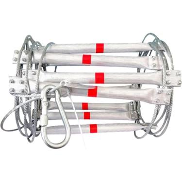 Imagem de Escada Emergey para escadas de incêndio de 3 andares, escada de segurança multifucional para escapar de incêndio, controle de incêndio, 26 pés/8 m