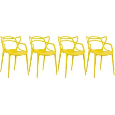 Imagem de Kit 4 cadeiras allegra amarelas - loft7