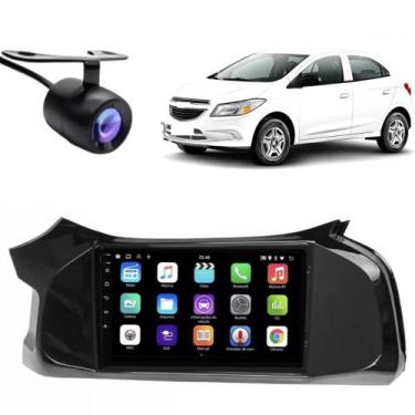 Imagem de Central Multimídia Android 2 Din GM Onix Joy Moldura 9" Câmera Ré BP -