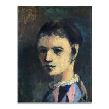 Imagem de Murais Harlequin'S Head Diego Rivera – Arte de realismo socialista mexicano, muralista do século 1600, coleção clássica do museu de Nova York para decoração de casa 60 x 78 cm