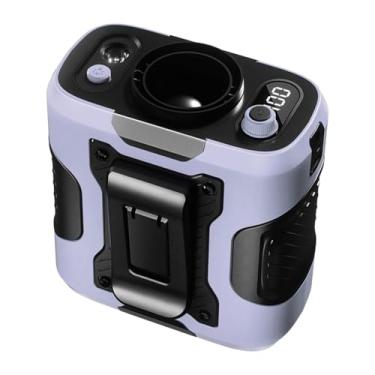 Imagem de XLWLLNJ Ventilador portátil com clipe de cintura, fácil de transportar, à prova d'água, ar condicionado, mini ventilador portátil para caminhadas, Cinza