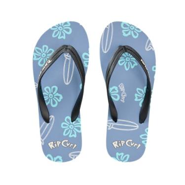 Imagem de Rip Curl Sandálias infantis Sessions Bloom, Jeans desbotado, 12 Big Kid