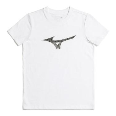 Imagem de Camiseta Infantil Mizuno Cotton Jr, Branco, 8