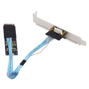 Imagem de NFHK PCI-E4.0 M.2 M-Key para Oculink SFF-8612 SFF-8611 Cabo host 30 cm com suporte 2280 NGFF para NVME U.2 SSD eGPU