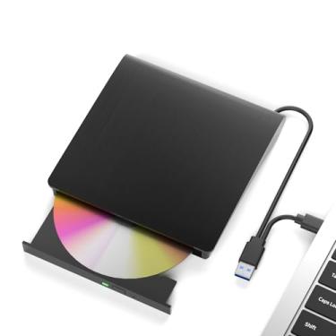 Imagem de Unidades Bluray externas, unidade Blu Ray externa USB para laptop e PC, gravador de DVD Bluray externo USB 3.0 e porta tipo C, unidade externa de CD/DVD compatível com Windows XP/7/8/10/11, Mac OS