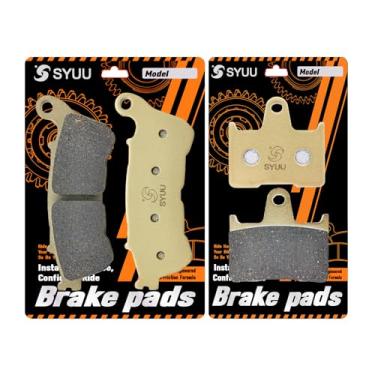 Imagem de S SYUU Pastilhas de freio dianteiras traseiras para motocicleta compatíveis com Harley Davidson XL 883 N Iron XL 883 L Superlow XL 1200 X Forty Eight 2014-2018 FA640F FA254R
