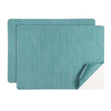 Imagem de PATIKIL Patch de reparo de linho, 2 peças 20 x 28 cm adesivos adesivos de tecido de linho para sofá, sofá, roupas, bolsas, tendas, assentos de carro, móveis, azul celeste