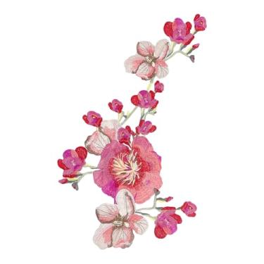 Imagem de letsinstyle Aplique de remendo de flores, remendos florais bordados, apliques de renda, apliques de enfeites para roupas, artesanato faça você mesmo, reparo e decoração