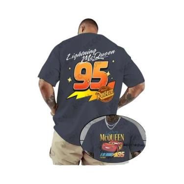 Imagem de Camiseta Masculina Oversized De Algodão Com Estampa Do Lightning McQue