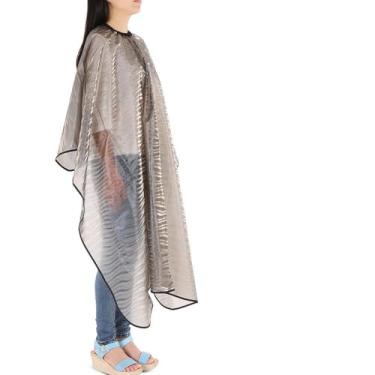 Imagem de Yinhing Avental de Cabeleireiro Capa Pano de Cabelo Salão de Barbeiro Corte de Cabelo Profissional Coloração Tingimento Permanente Shampoo Vestido para Adultos Crianças Cinza Claro