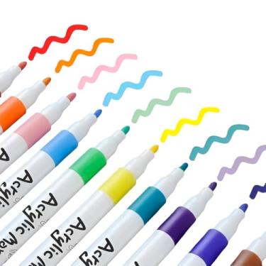 Imagem de Canetinhas Coloridas Cores Acrílicas Permanente 80 Cores