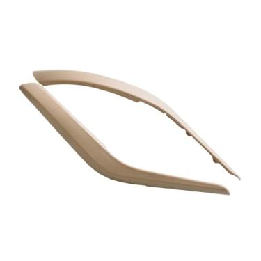 Imagem de Maçaneta do painel da porta interna do carro, esquerda e direita, apoio de braço da porta, guarnição, bege, preto, compatível com BMW X1 E84 2010-2016(Beige 2)