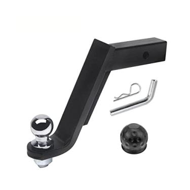 Imagem de U5GAAALPPQ9 Engates de reboque Suporte de esfera de lingueta de reboque de 5 cm com bola de reboque e pino de receptor de engate Peças de reboque de caminhão RV Acessórios de trailer Caravanas (Cor