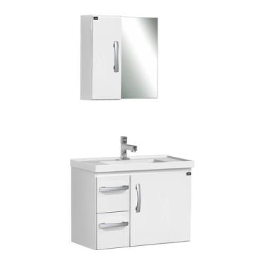 Imagem de Gabinete de Banheiro com Espelheiro Kit Palmas 60cm - Boatto Móveis , 