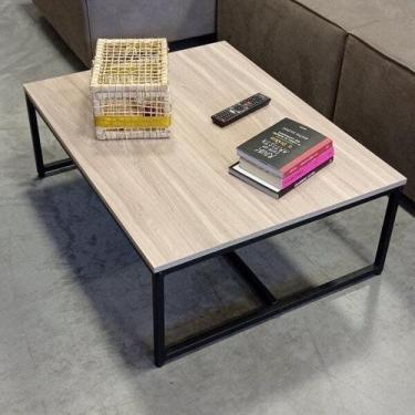 Imagem de Mesa de Centro Retangular Industrial Line Devan Móveis Marrom