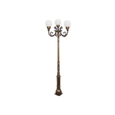 Imagem de Poste Paris Menor para Jardim de Alumínio 03 Globo 2,51m