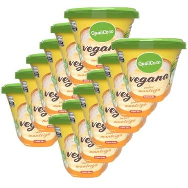 Imagem de Manteiga de Coco Vegana Sem Lactose Qualicoco Com Sal - 12 potes de 200g