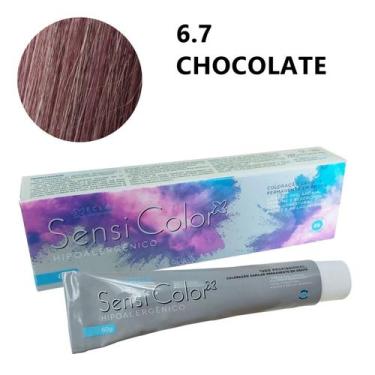 Imagem de Coloração capilar hipoalergênica Alergoshop Eclat SensiColor 60g, 6.7 