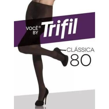 Imagem de kit c/ 2 Meia Calça Trifil Fio 80 Clássica  (W06352), Preto, M