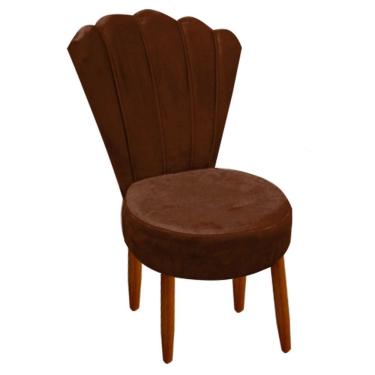 Imagem de Conjunto 2 Cadeiras Estofadas Sala De Jantar Anna Suede TerraCota