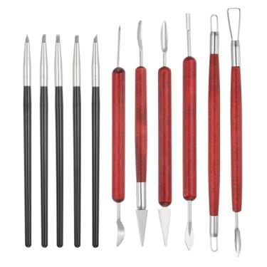 Imagem de YOKIVE 11 peças, ferramenta de escultura de argila de silicone de 3 mm, ferramentas de argila de polímero, ferramenta de modelagem de argila, ótima para pintura artesanal de argila de cerâmica (cinza