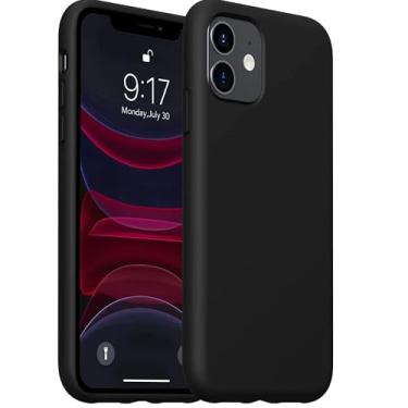 Imagem de Capa Capinha Case Para iPhone 11 Silicone Forro Aveludado Premium com Proteção Câmera (PRETO ABERTA)