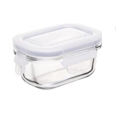 Imagem de Pote Hermético Com Tampa Retangular 120Ml Vidro Lyor