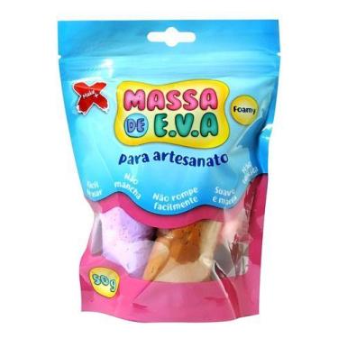 Imagem de Massa Eva Artesanato 50g Branco Rosa Marrom Vermelho Roxo - Make