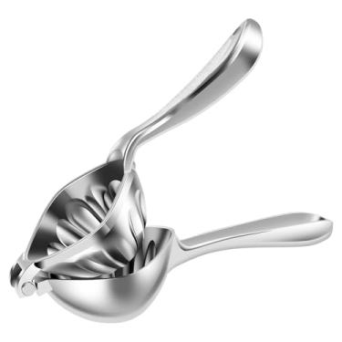 Imagem de Espremedor de limão, espremedor manual de frutas cítricas de aço inoxidável, espremedor de limão e limão portátil para limão, limão e laranja para churrasco de cozinha, salada de suco (estilo 1)