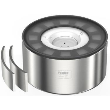 Imagem de Taça de água Feedoo 3.8L sem derramamento para cães em aço inoxidável