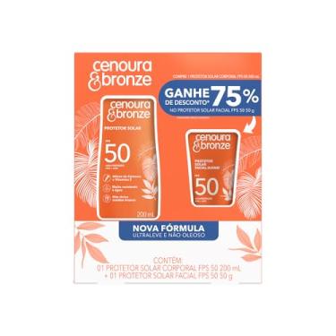 Imagem de Kit Cenoura & Bronze Protetor Solar 200ml+ Protetor Solar Facial 50g - FPS 50