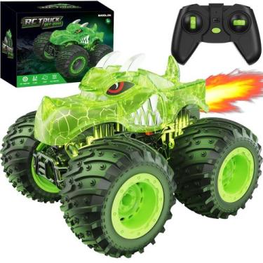 Imagem de RC Monster Truck BAODLON para crianças de 3 a 8 anos com spray e luz