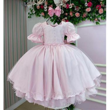 Imagem de Vestido Infantil Bella Child Priscila Rosa para Bebê, Pastel pink, 16