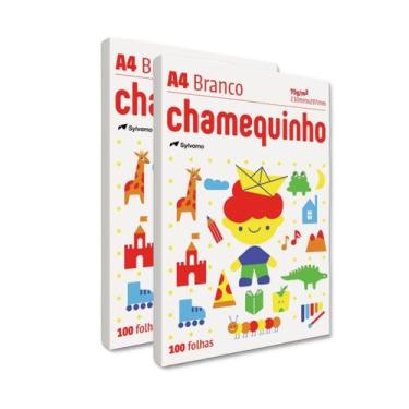 Imagem de Papel sulfite Branco A4 75g 210mm x 297mm Chamequinho pacotes com 100 